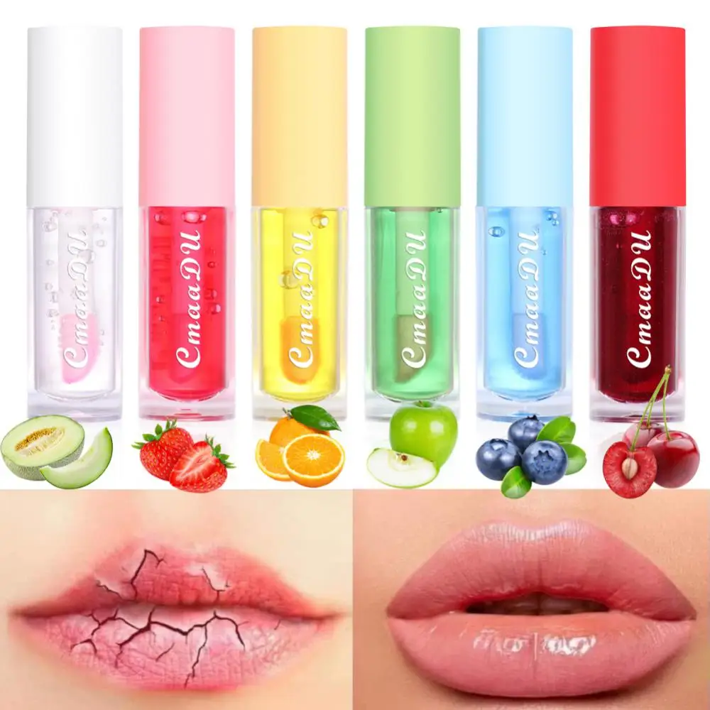 

6pcs Crystal Jelly Moisturizing Lip Oil 6ml Plumping Lip Gloss Sexy Plump Lip Glow Oil Tinted Nourishing Lip Plumper Lips Makeup