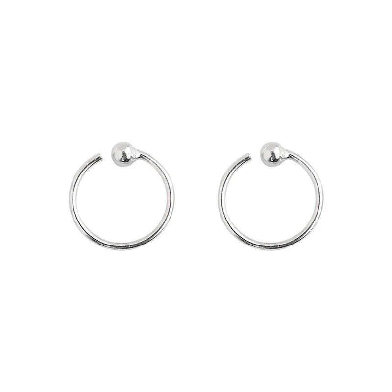 

Sterling 999 Silver Retro Small Earrings Women's Ear Sticks Holes Simple Fashion Jewelry