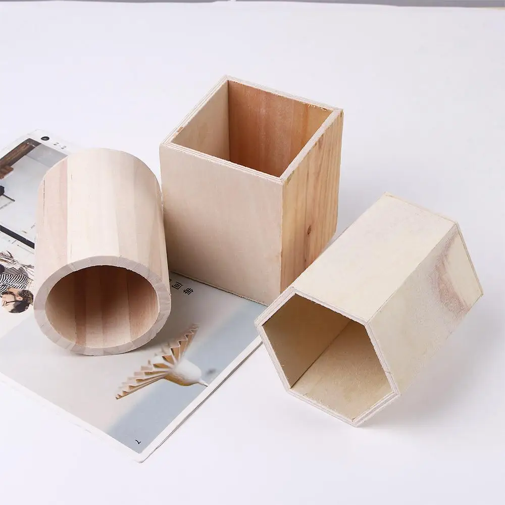 

Multifunctional Stationery Pencil Container Office Desk Accessories Pencil Holders Pen Holder Wooden Storage Box