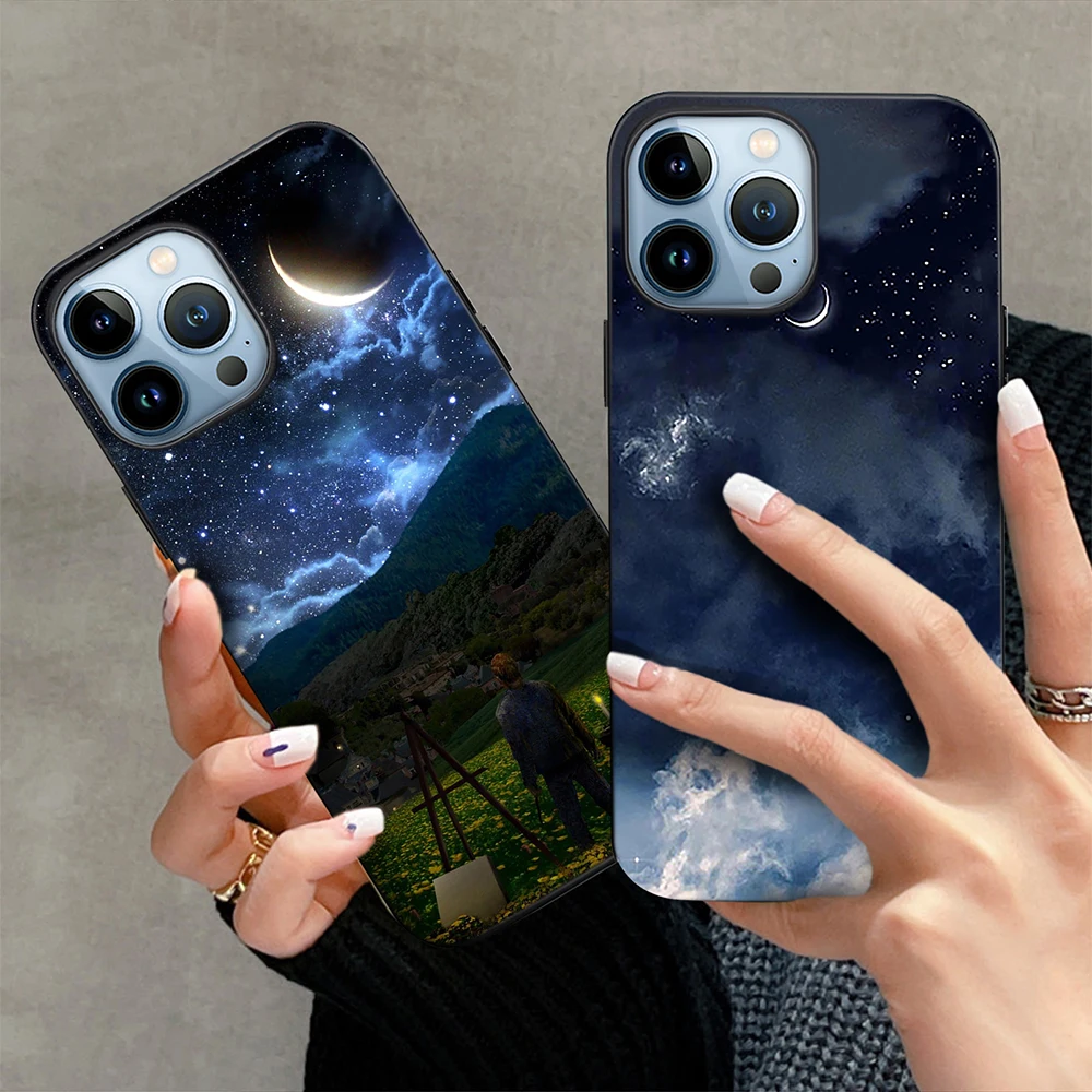 Чехол для телефона с изображением звездного неба и моря iPhone 14 ProMax 13 Mini чехлы 12 11 Pro