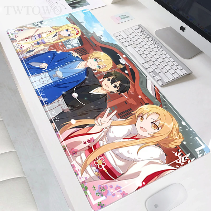 

Mousepad XXL HD Custom Large Desk Mats Mouse Mat Sword Art Online Soft Laptop Natural Rubber Office Gamer Table Mat Mice Pad