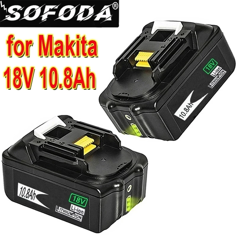 

3pcs Smart Protection BL1860B 10800mAh Battery for Makita 18V 10.8Ah BL1860 BL1850 Bl1830 Rechargeable Tools Battery LED Light