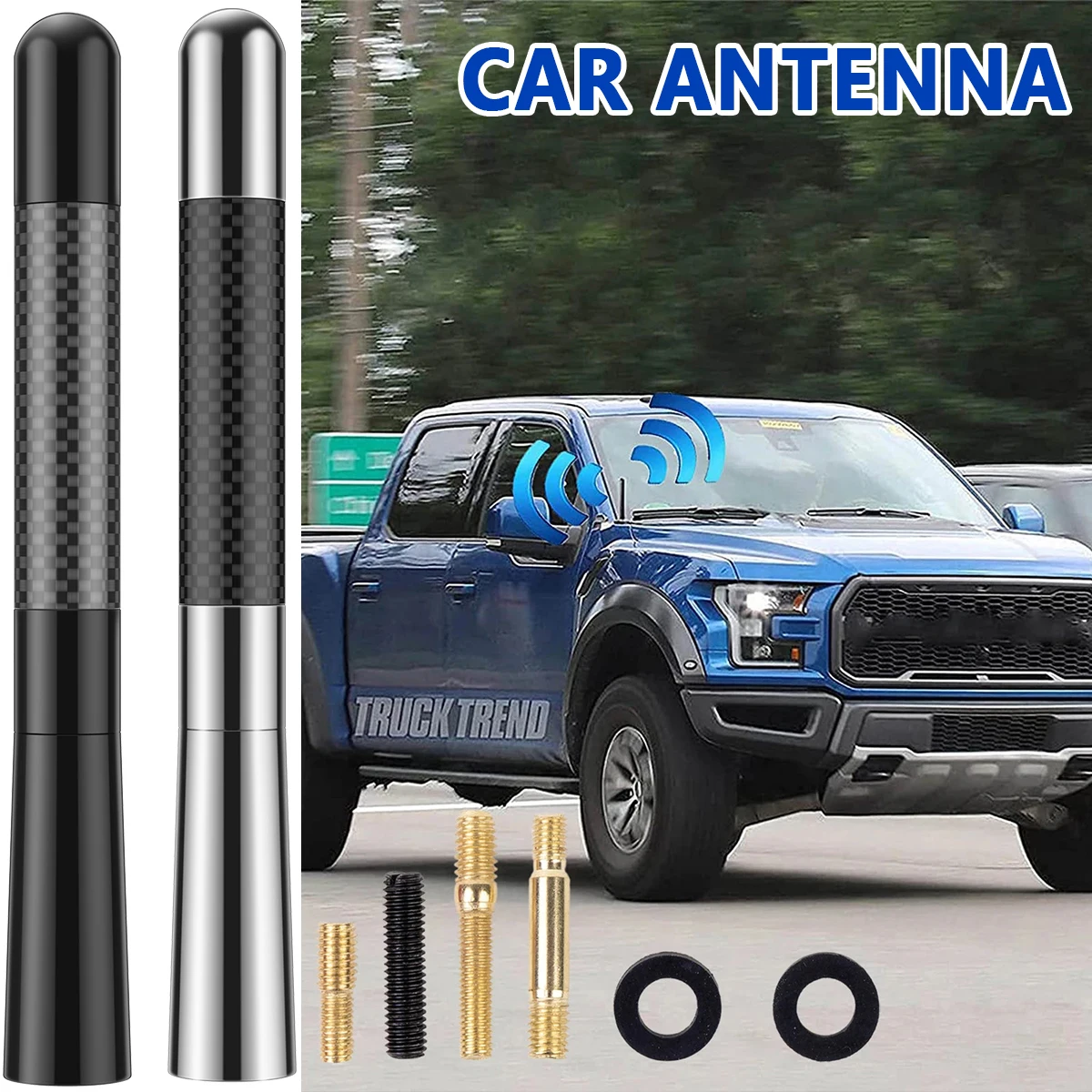 

Новая 5-дюймовая короткая Автомобильная радиоантенна, водонепроницаемая автомобильная радиоантенна из алюминиевого сплава с различными а...