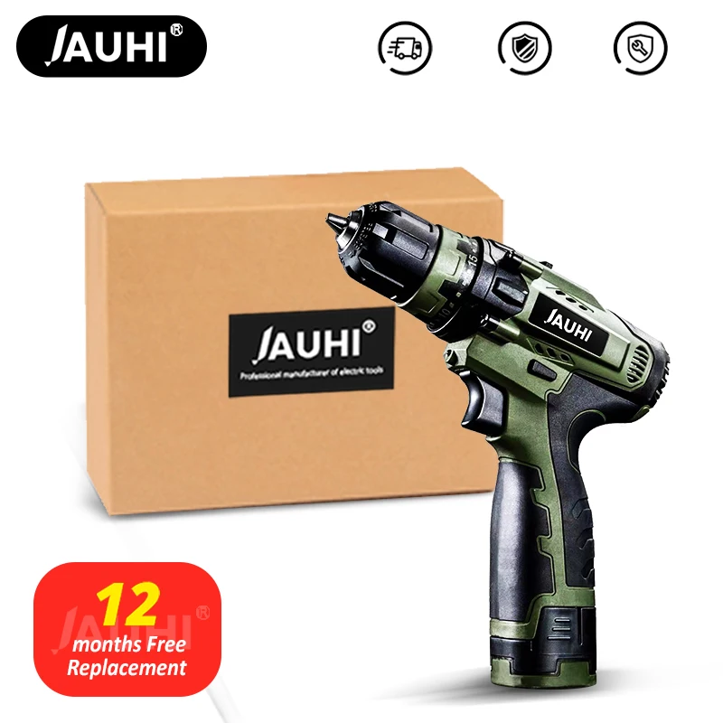 

JAUHI Cordless Electric Drill Electric Wrench Socket Impact Wrench Power with 16V Lithium Battery Car Tires Repair Tools