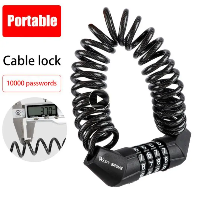 

Mini Bicycle Lock Anti-theft bike Lock Cable Helmet Lock Chain Backpack Cycling Password Lock Bike Accessories