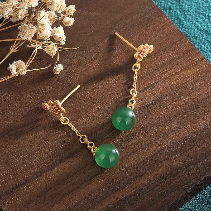 

Женские серьги-гвоздики из серебра 925 пробы с натуральными камнями