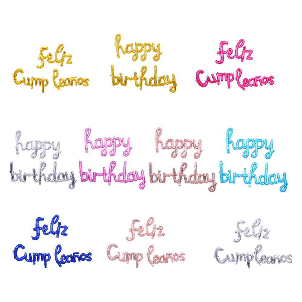 

Spain Happy Birthday FELIZ CUMPLEANOS Letter Balloons Foil Alphabet Balloon Birthday Party Decorations Kids Baby Shower Balloon