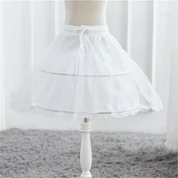 white children petticoat ball gown one layer kids crinoline lace trim formal girl underskirt elastic waist drawstring