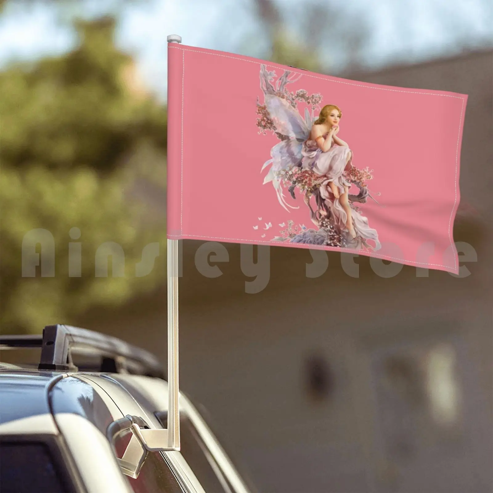 Красивый Сказочный Ангел улыбающийся уличный Декор флаг автомобиль сладкий Macbook