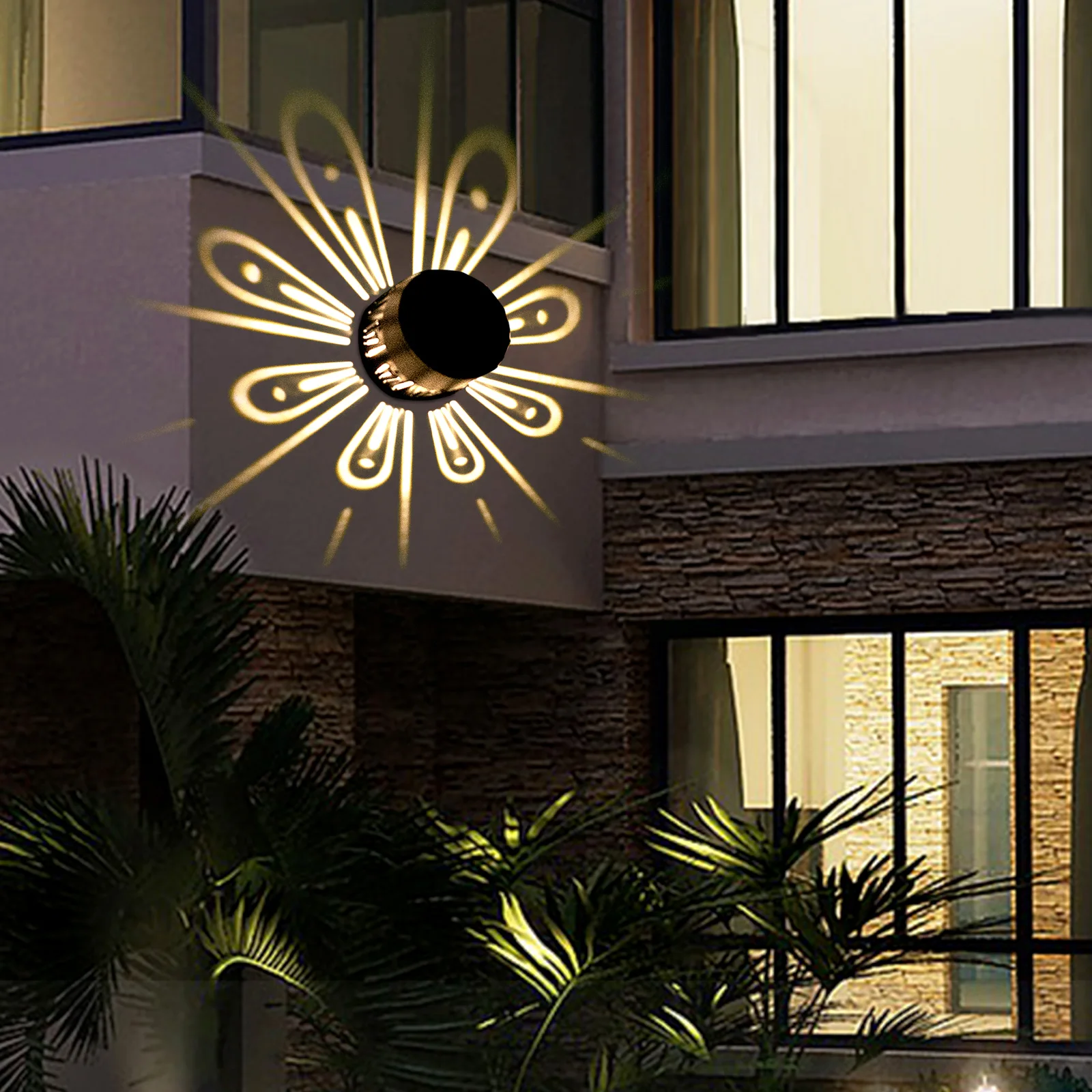 Вуличні ліхтарі на сонячних батареях Зовнішні настінні світильники 360 градусів