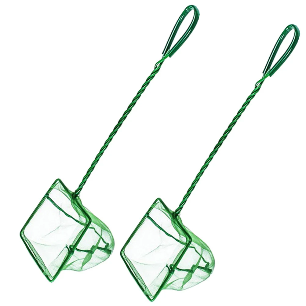 2 Pcs Fishing Landing Supplies Portable Net Tool Kit Multi-use Nets Decorative Tank Impurities Handheld