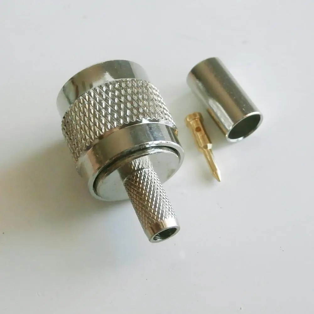 

RF коаксиальный разъем TNC Штекерный обжим для LMR195 RG58 RG142 RG223 RG400 Кабельная вилка никелированные латунные коаксиальные адаптеры