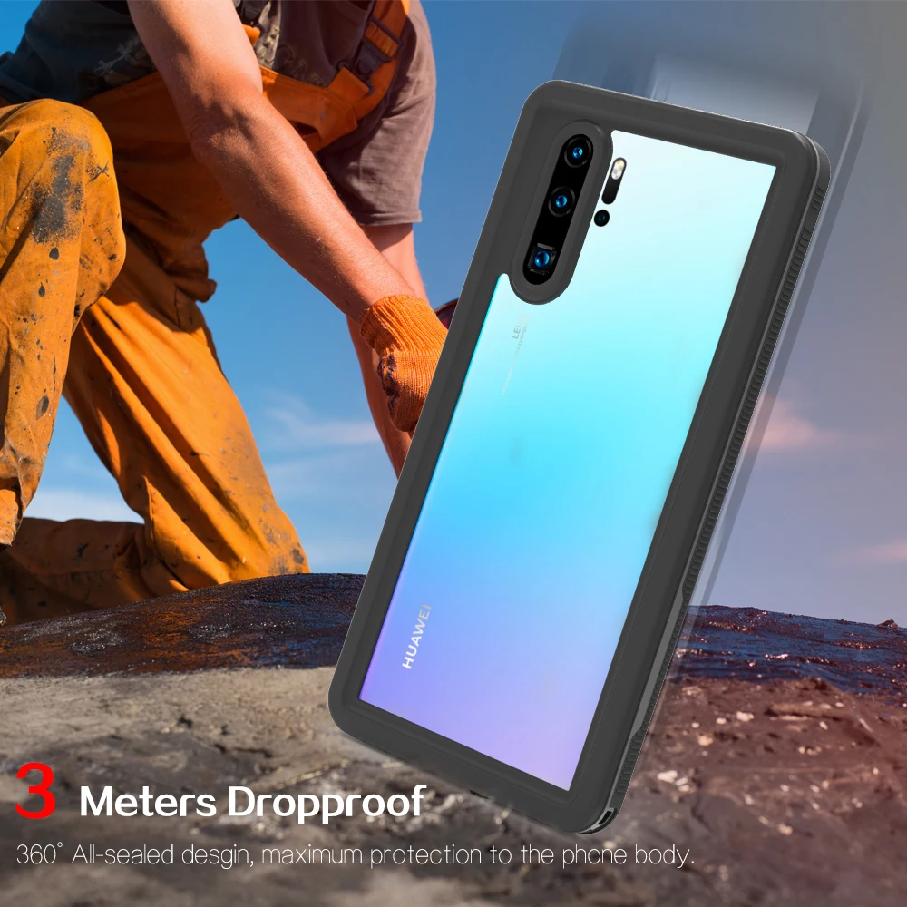 Фото Для Huawei P30 Pro бронированный чехол 360 полная защита IP68 Водонепроницаемый чехол для Huawei P20 Lite Nova3E противоударный защитный чехол №3