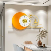 light luxury wall clock circular wall clock personalized european style home decor battery orologio da parete moderno design