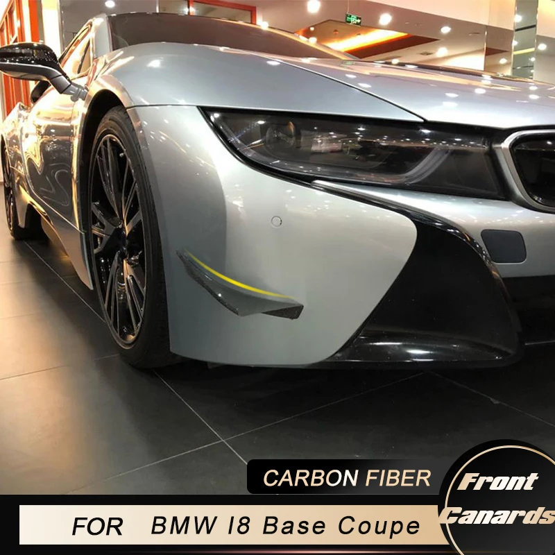 

Автомобильные передние и боковые щитки для вентиляционных отверстий для BMW I8 Base Coupe 2014-2018, передние бамперы, боковые разветвители для вентиляционных отверстий, каналеты, ласты из углеродного волокна