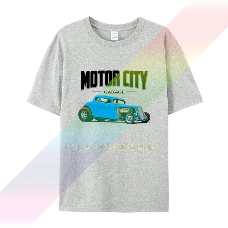 Мужская футболка motor city hot rod paul Vissoterapia samochodowa moto одежда