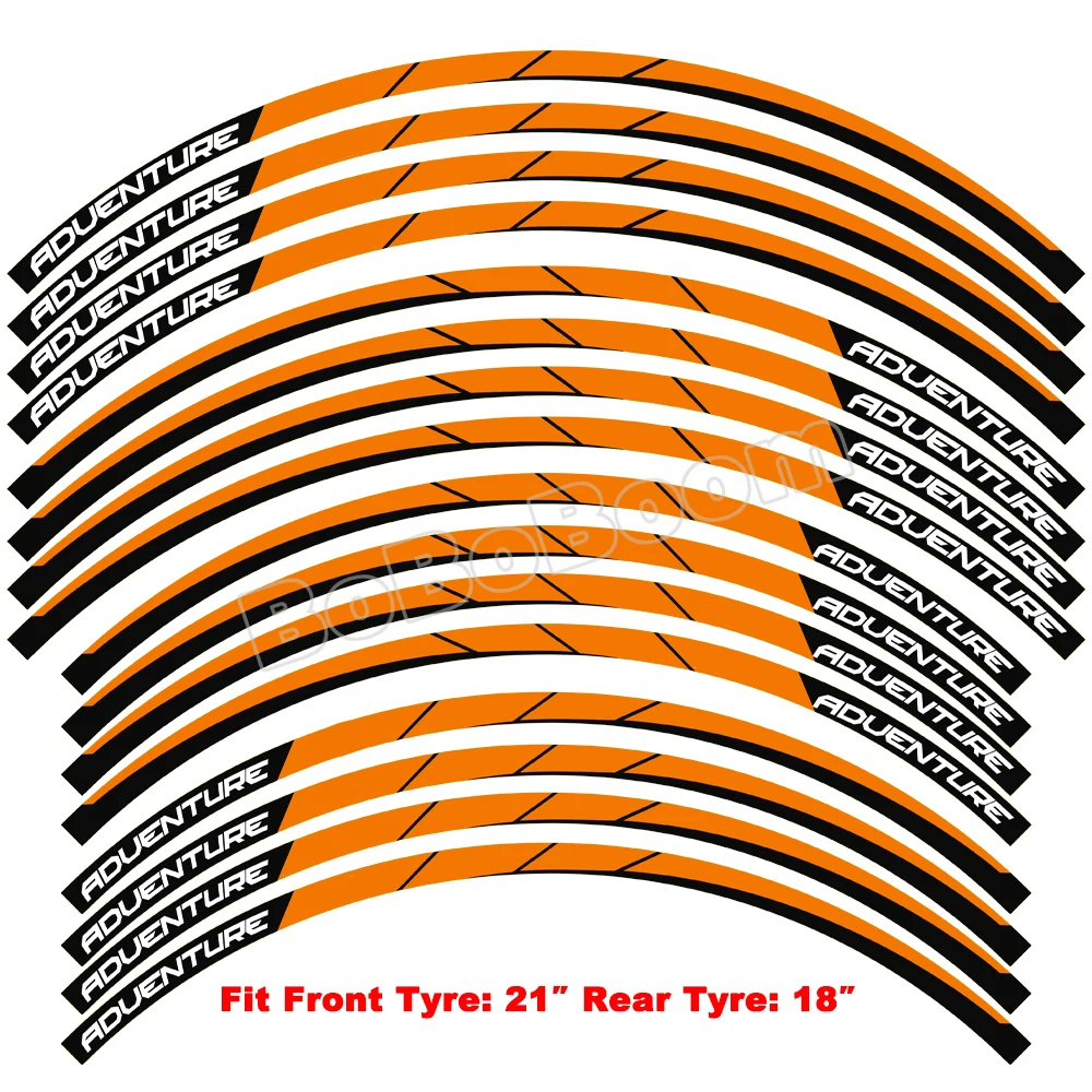 

Наклейки на колеса мотоцикла, наклейки на гоночный обод, светоотражающие ленты 21 дюймов, 19 дюймов, 18 дюймов, 17 дюймов для SUPER 1290 ADVENTURE Adv 990 1190 1090