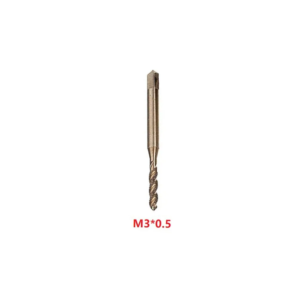

Sprial Flutes Taps Metric Screw Tap Right Hand M3x0.5/M4x0.7/M5x0.8/M6x1.0/M8x1.25/M10x1.5 For M3-M10 HSS- Co Cobalt M35 Machine