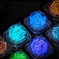 5pcs glass luminous tube fingertip gyro decoration edc light emitting rod outdoor signal lamp 1 56mm 2 06mm2 012mm