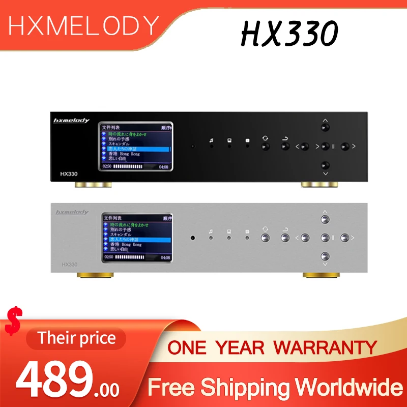 

Hxmelody HX330 ES9038Q2M 32Bit DSD128 Digital Turntable Lossless Music Player HIFI High Fidelity SD Card APE FLAC SACD WAV MP3