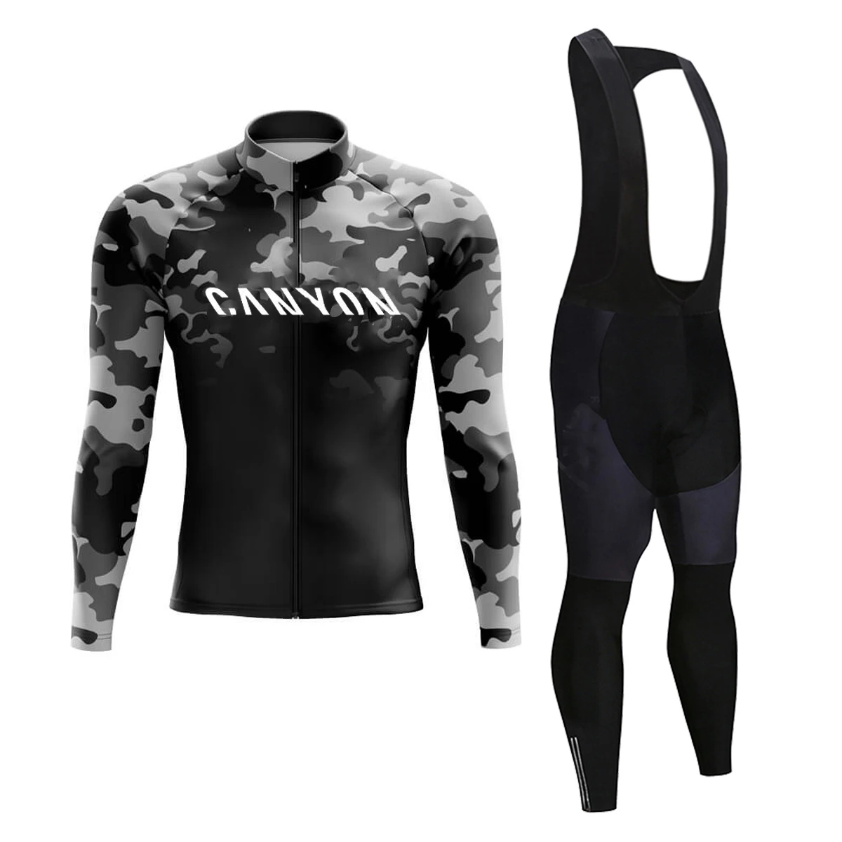 canyon Team Breathable Cycling Clothes Set Long Sleeve Summer Jersey Suit Sportswear Bike MTB Clothing Maílllot Ciclismo Hombre