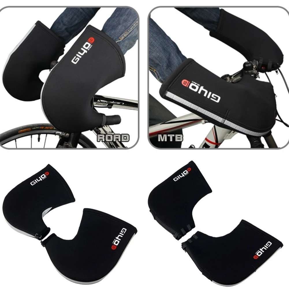 

Зимние теплые перчатки для горного и дорожного велосипеда для мужчин и женщин, обогреватель для велосипеда с отражающей полосой