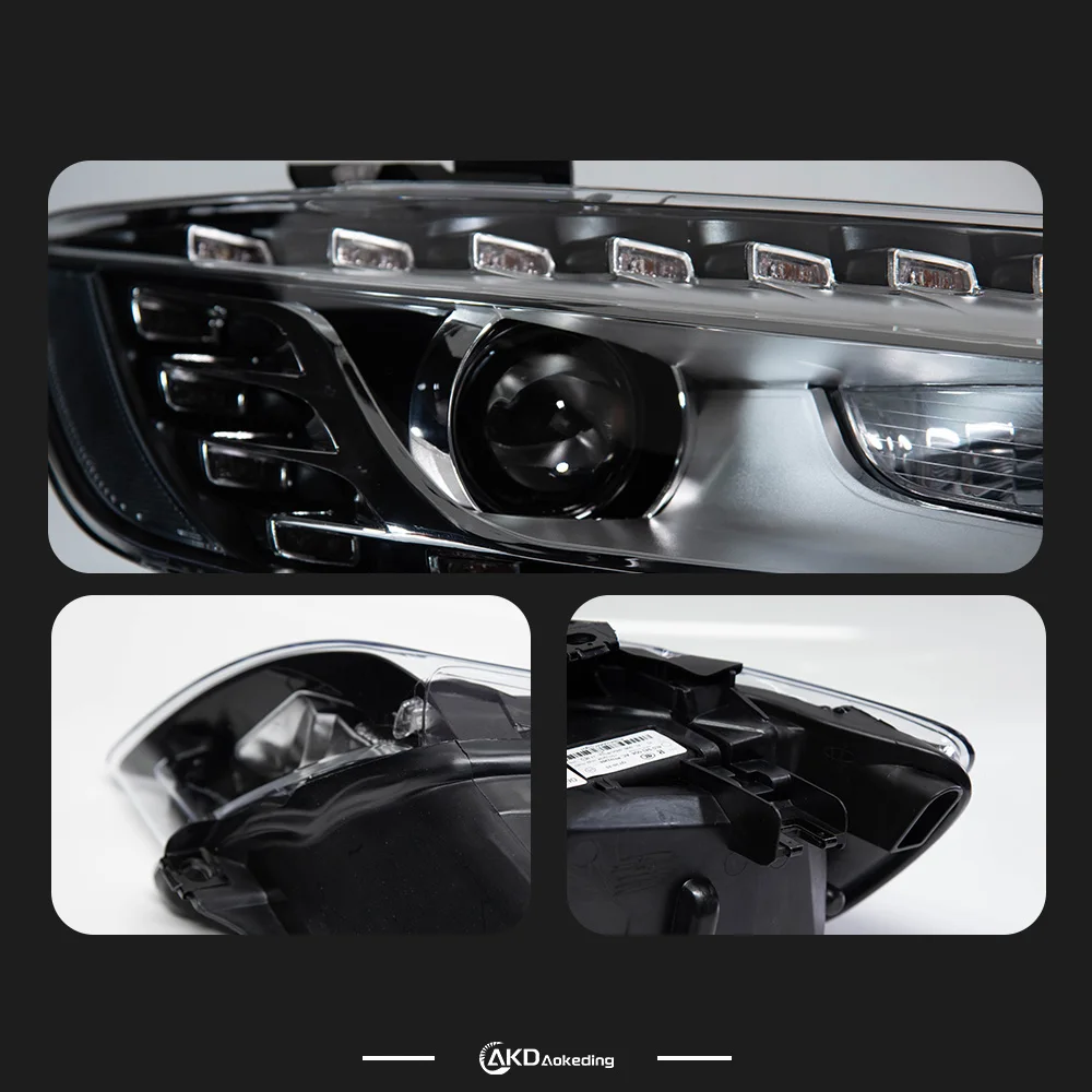 Фото Автомобильные фары AKD для Audi Q7, линзы проектора, 2006-2009, фары Q7, сигнальные ДХО, автомобильные аксессуары №2
