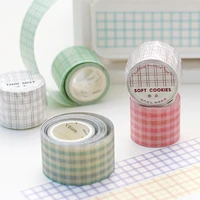 dimi 3m warm planet series tape stickers washi paper collage simple grid diy cup decor dairly journal masking tape school supply