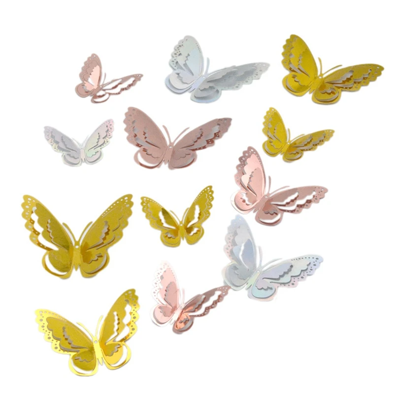 

36 Pieces Butterfly Stickers 3D Butterfly Wall Stickers Cutout Butterfly Stickers Wall Decorations For Home, Party