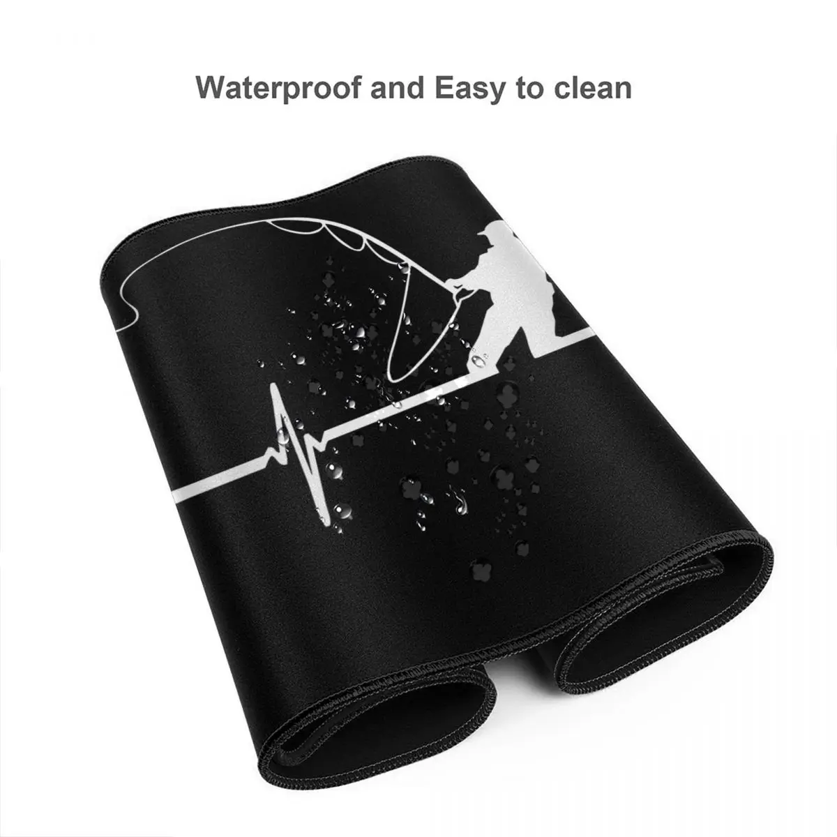 Коврик для мыши с клавиатурой и сердцебиением рыбалки коврик рыбаки Fisher Gear 900x400