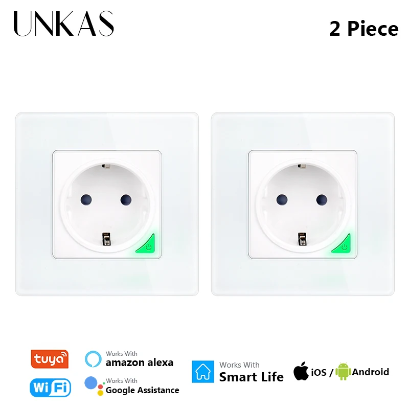 

UNKAS 1 2 3 4 6 шт. настенная панель с Wi-Fi для ЕС, Легко Съемная умная жизнь, Tuya Alexa Google Home, светодиодный кнопочный переключатель
