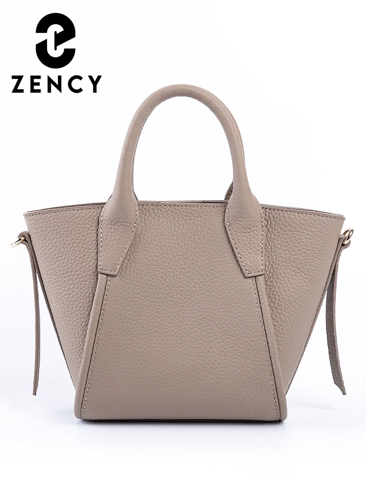 Zency Genuine Leather 2022 New Luxury Brand Tote Bag Designer Trapeze Crossbody Bags Women Vintage Hobos Handbag Female Shoulder