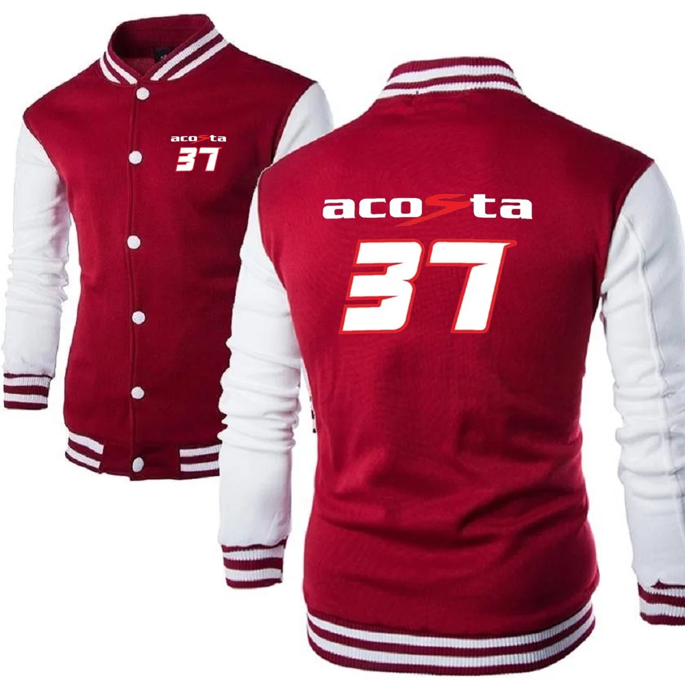 Мужские бейсбольные куртки Pedro Acosta 37 GP ретро мотоцикл хип-хоп молодежная уличная