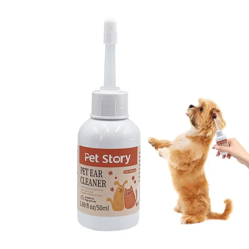 

50ml Pet Ear Cleaner Cat Dog Ear Drops Cleaner Pet Ear Drops Pleasant Smell Remove Earwax Easily Natural Mild Kitten Accessories