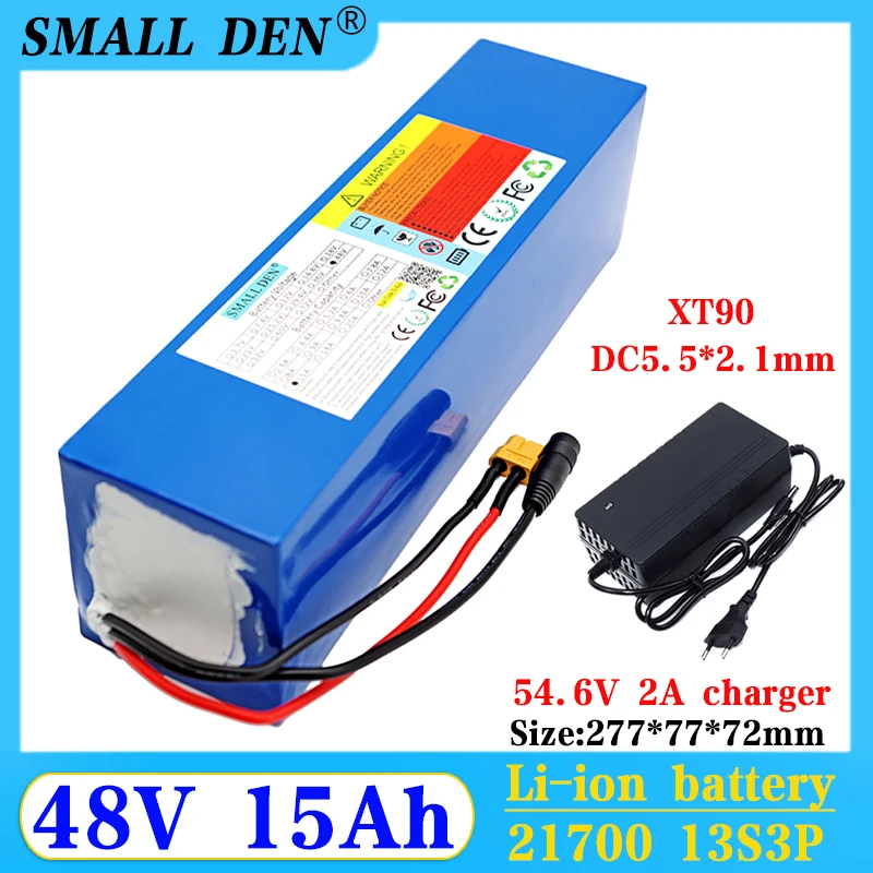 

48V battery 15AH electric vehicle battery 20A BMS 48V 15A 21700 1000W electric bicycle electric scooter battery+54.6V 2A charger