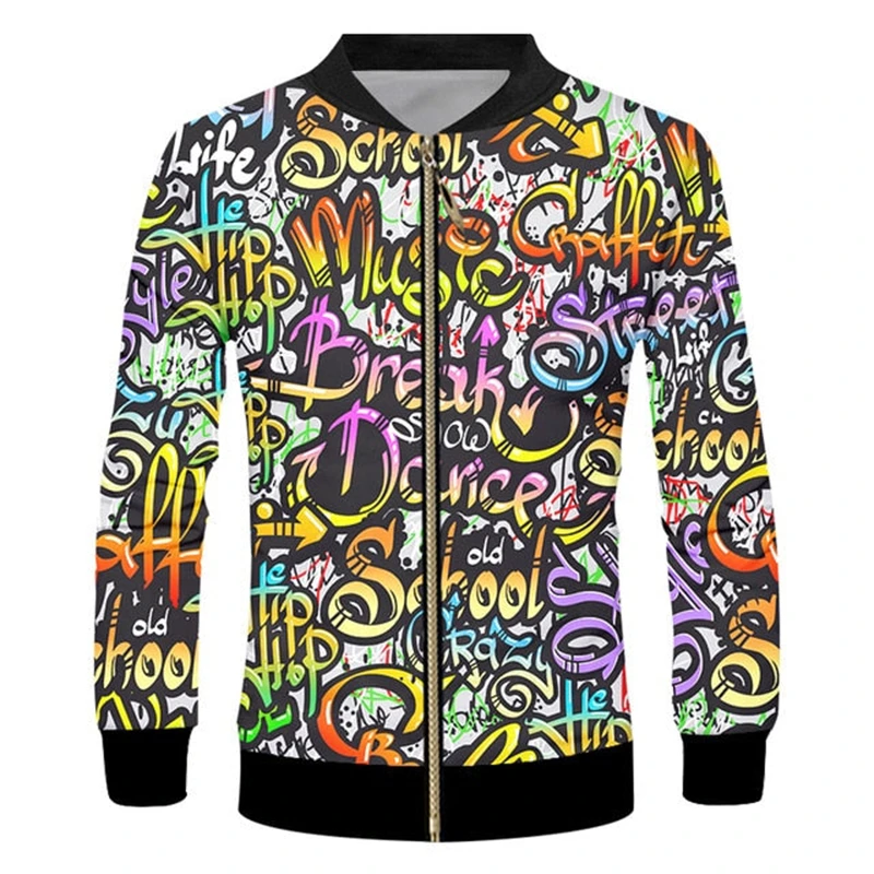 Психоделическая куртка из полиэстера