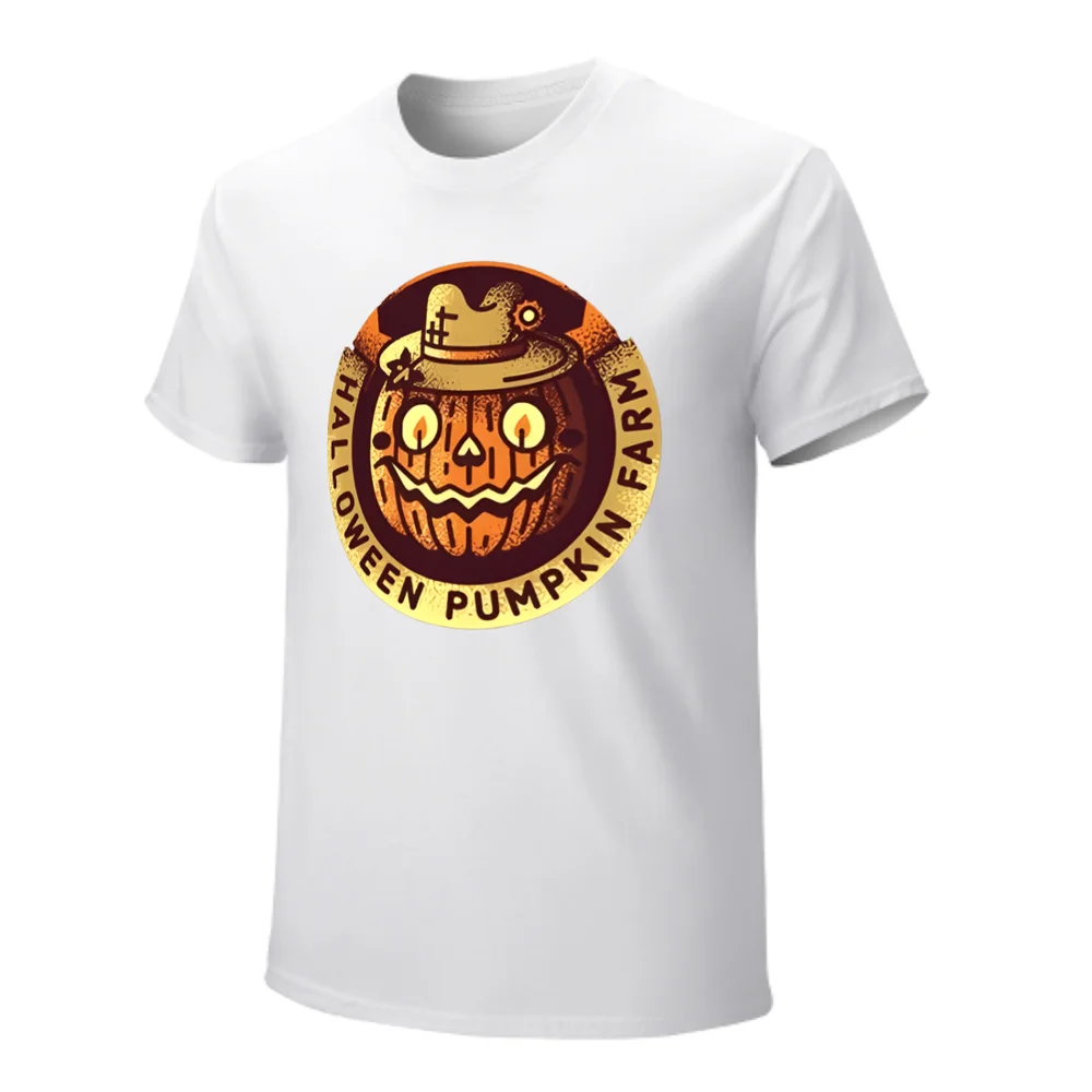 Футболка с коротким рукавом изображением тыквы пирога Хэллоуина Парм-ваша мода