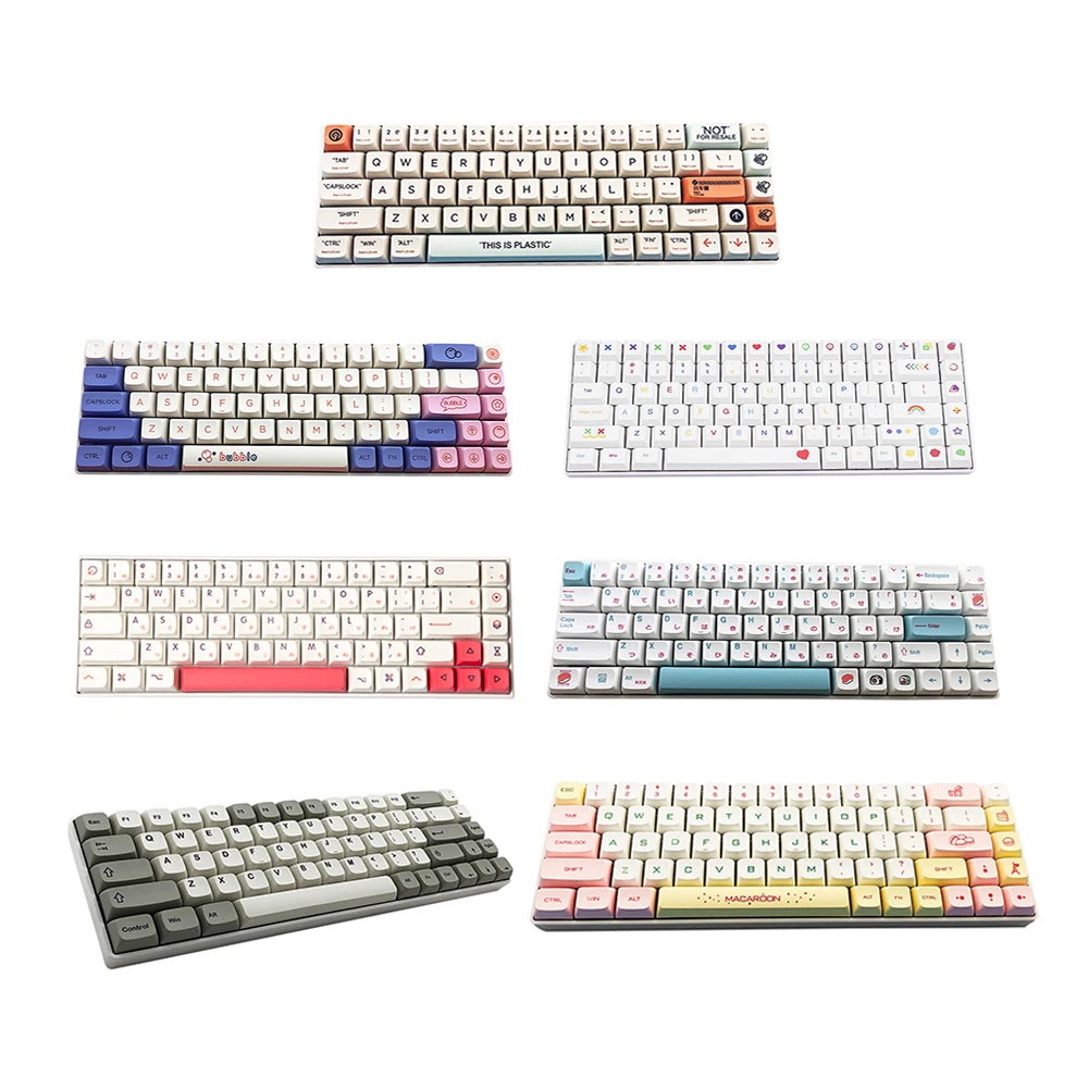 

127pcs PBT Sublimation Keycap Mechanical Keyboard Key Caps Home Office Computer Accessories Parts XDA Height Dye Sublimation Pro