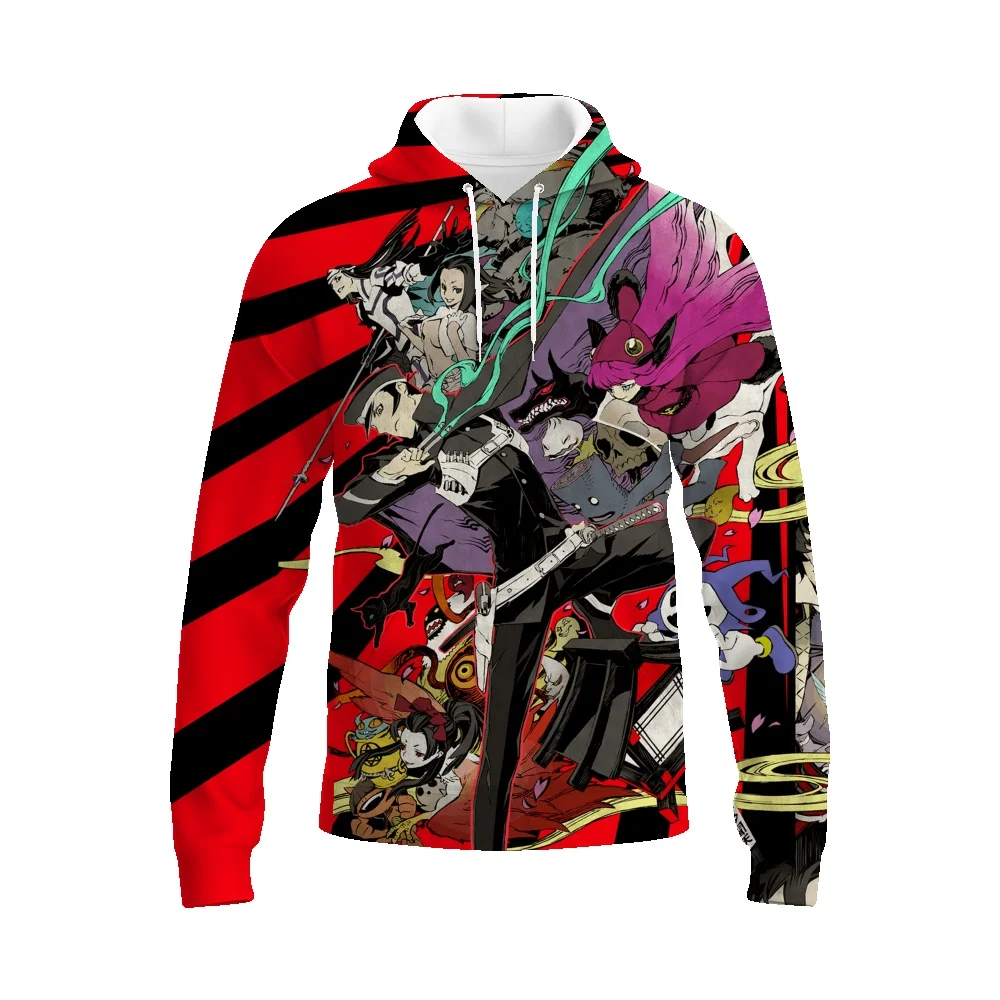 

Новинка 2420, осенняя трендовая Толстовка Shin Megami Tensei, дьявол, 2022 г, тяжелый хлопок, красивое пальто с капюшоном, мужской свитер