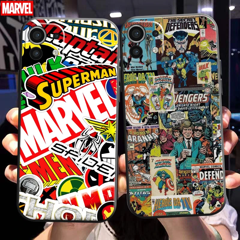 

Marvel Comics Logo Phone Case For Xiaomi Mi 11 Mi 11 Lite 5G Funda Back Coque Silicone Cover Soft Liquid Silicon
