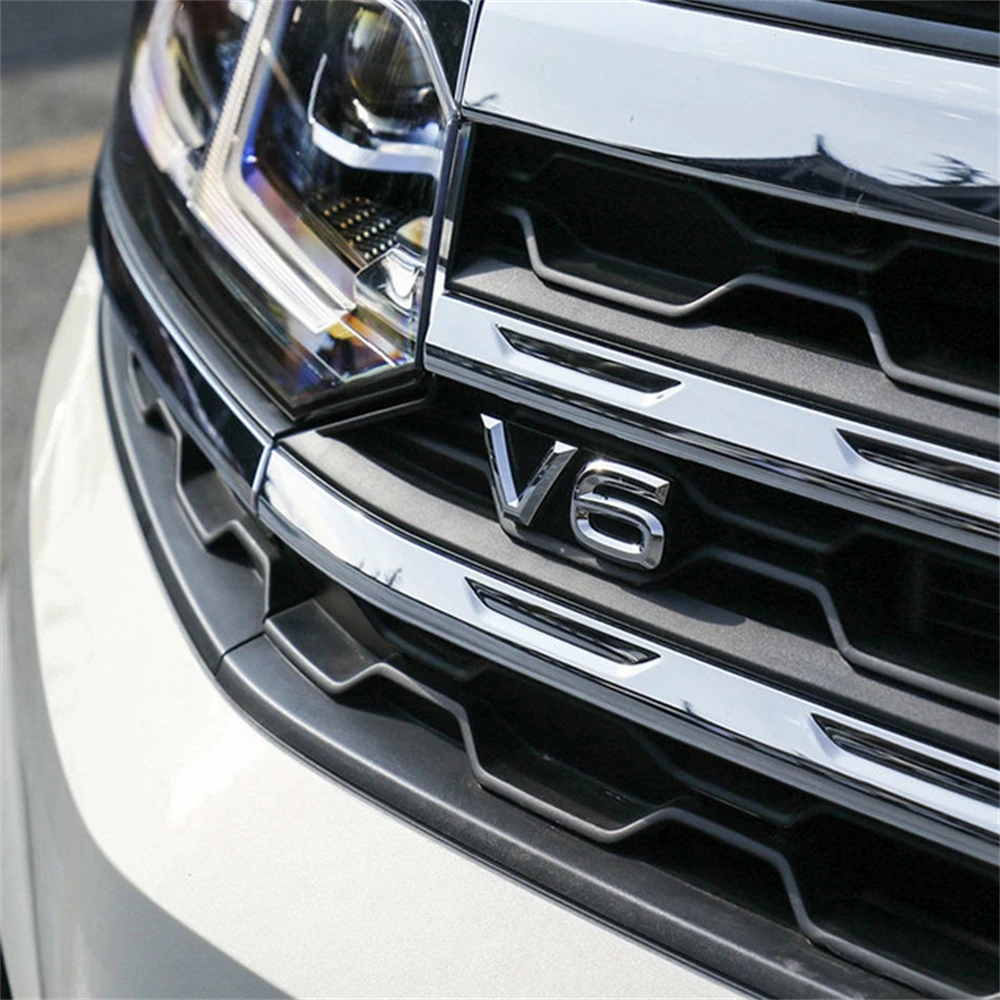 Автомобильные товары эмблема V6 наклейка на гриль для TERAMONT PHIDEON ARTEON MAGOTAN PASSAT TOUAREG