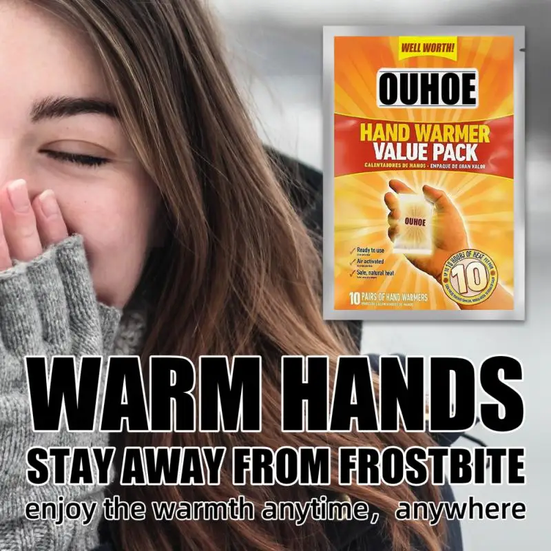 

10/40pcs Disposable Hand Warmer Value Pack Self-heating Cold-proof Warming Abdomen Patch Stove Hand Warmers Body Patch Home Tool