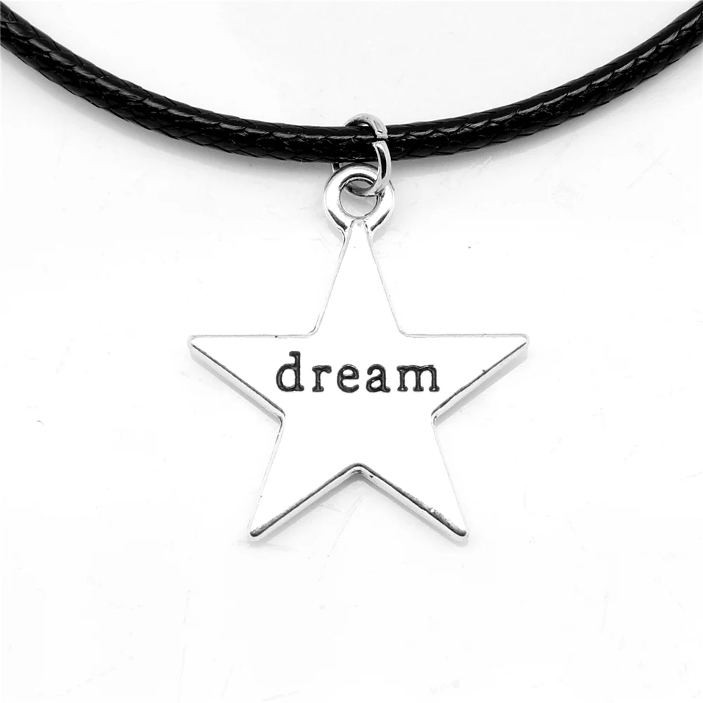 

1pcs Antique Silver Color 20x23mm Star Dream Necklace Handmade Jewerly Diy