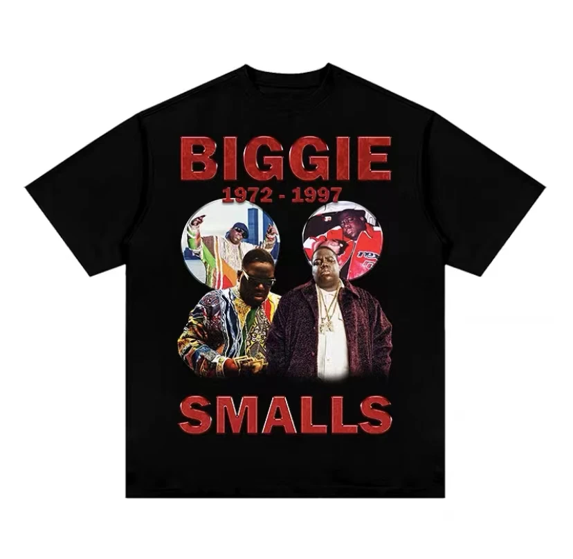 

Hip Hop Rapper Biggie Smalls 1972-1997 Oversized Printed Tshirt Men Women Casual Loose T-shirt Short Sleeve Male Vintage T Shirt