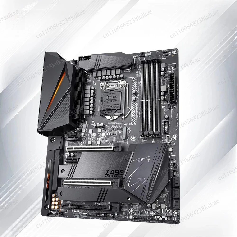 Фото Материнская плата Z490 LGA 1200 для настольных ПК, AORUS PRO AX, 4×DDR4, USB 3.2 Gen2, RGB Fusion 2.0 №1