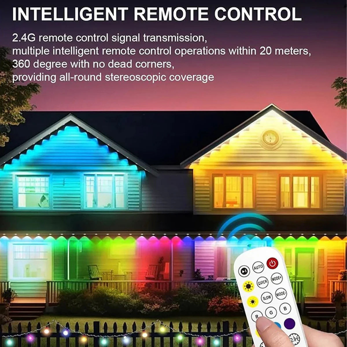 Bluetooth / WIFI Крыши Водонепроницаемый декор Солнечная рождественская наружная