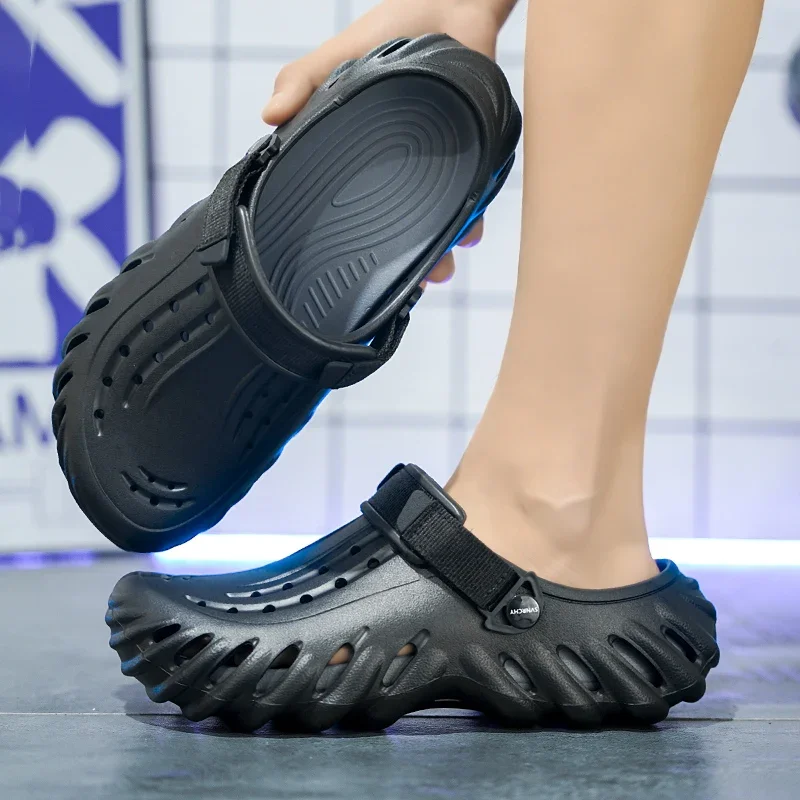 Модные мужские тапки клоги для мужчин искусственная ЭВА обувь сада уличные