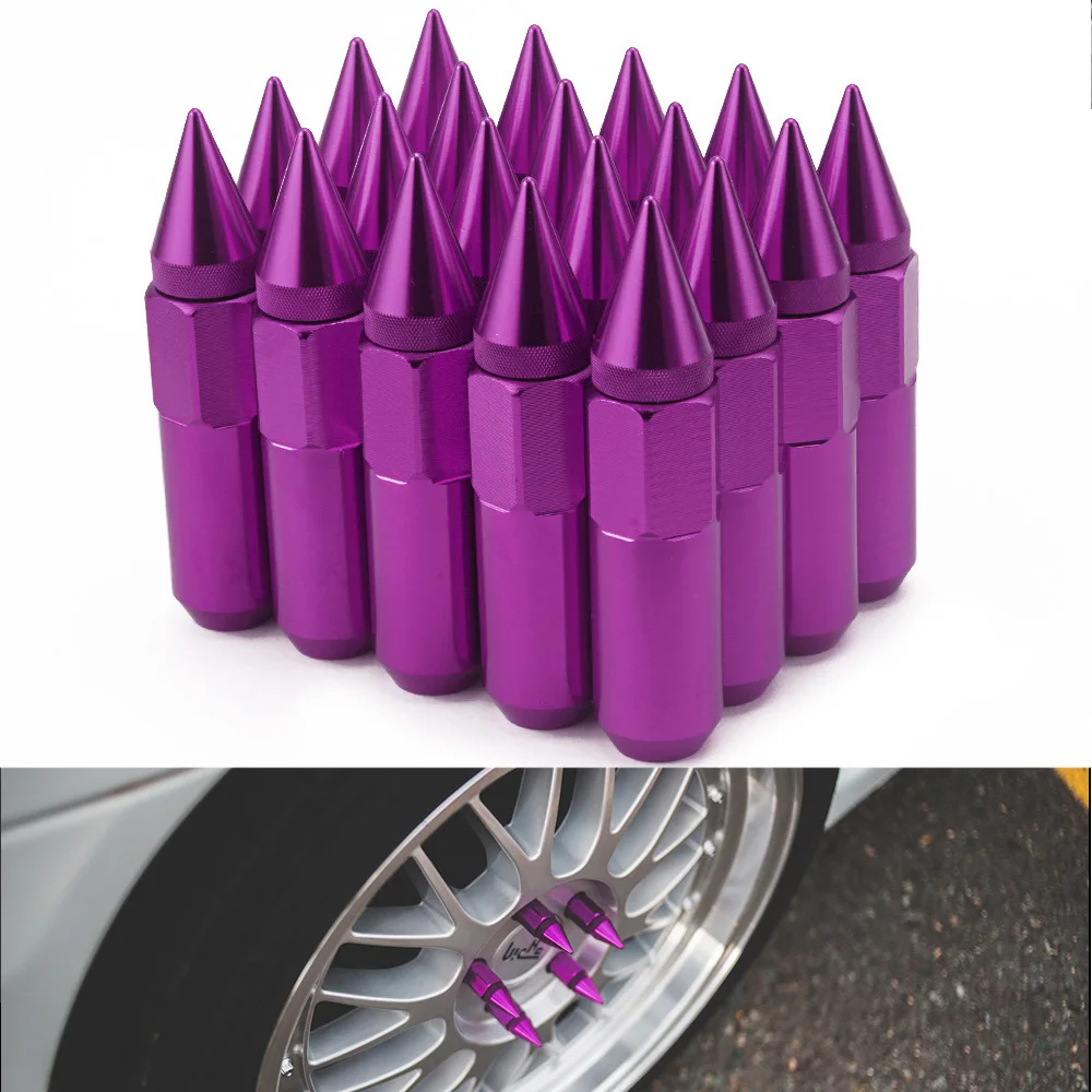 

Wheels Lug Nuts M12x1.5 /M12x1.5 Racing Car Modification Wheel Rims Nuts Tunning Extended Tuner Aluminium Alloy 20pcs/set