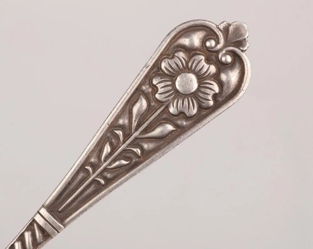 Изысканная мерная ложка с уникальным китайским старинным серебряным покрытием