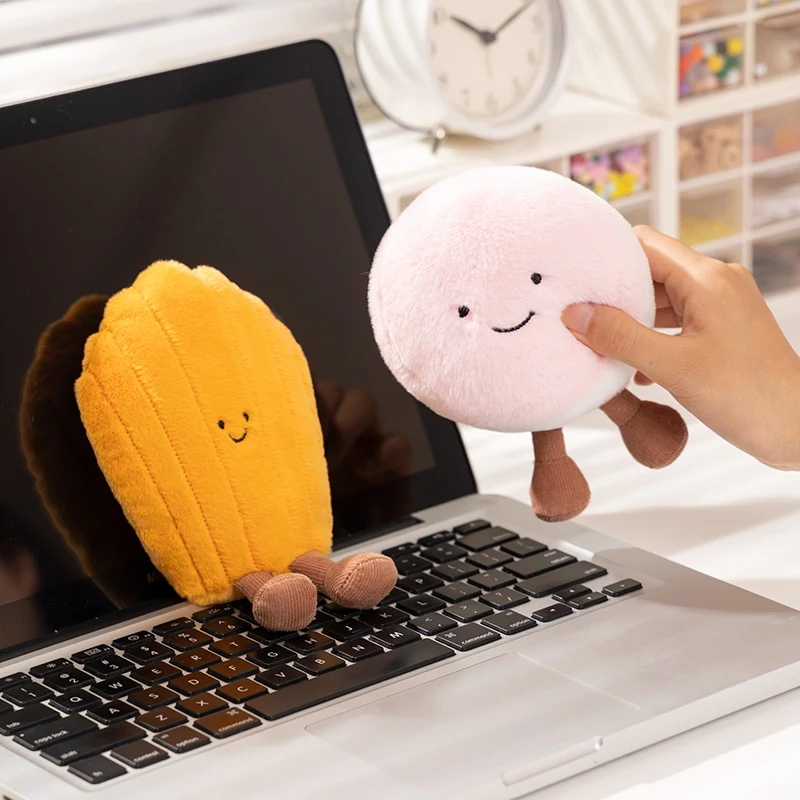 Милая пирожная макарун яйцо пищевая игрушка мягкая Подушка с кремом для закусок